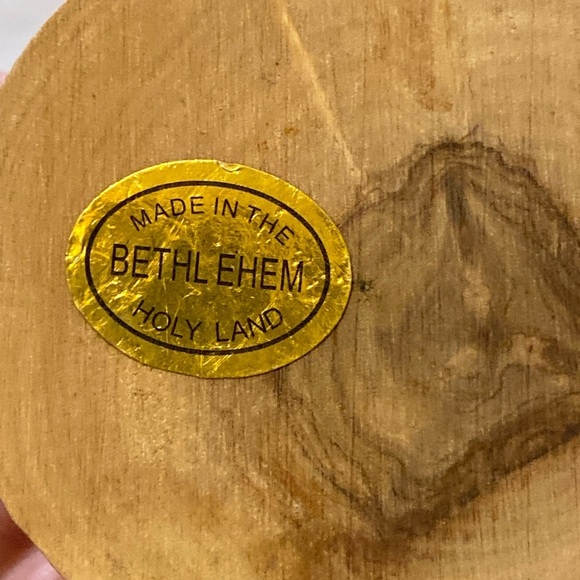 Wooden Handmade Nativity Scene Christmas Ornament made in The Holy Land - Picture 5 of 6